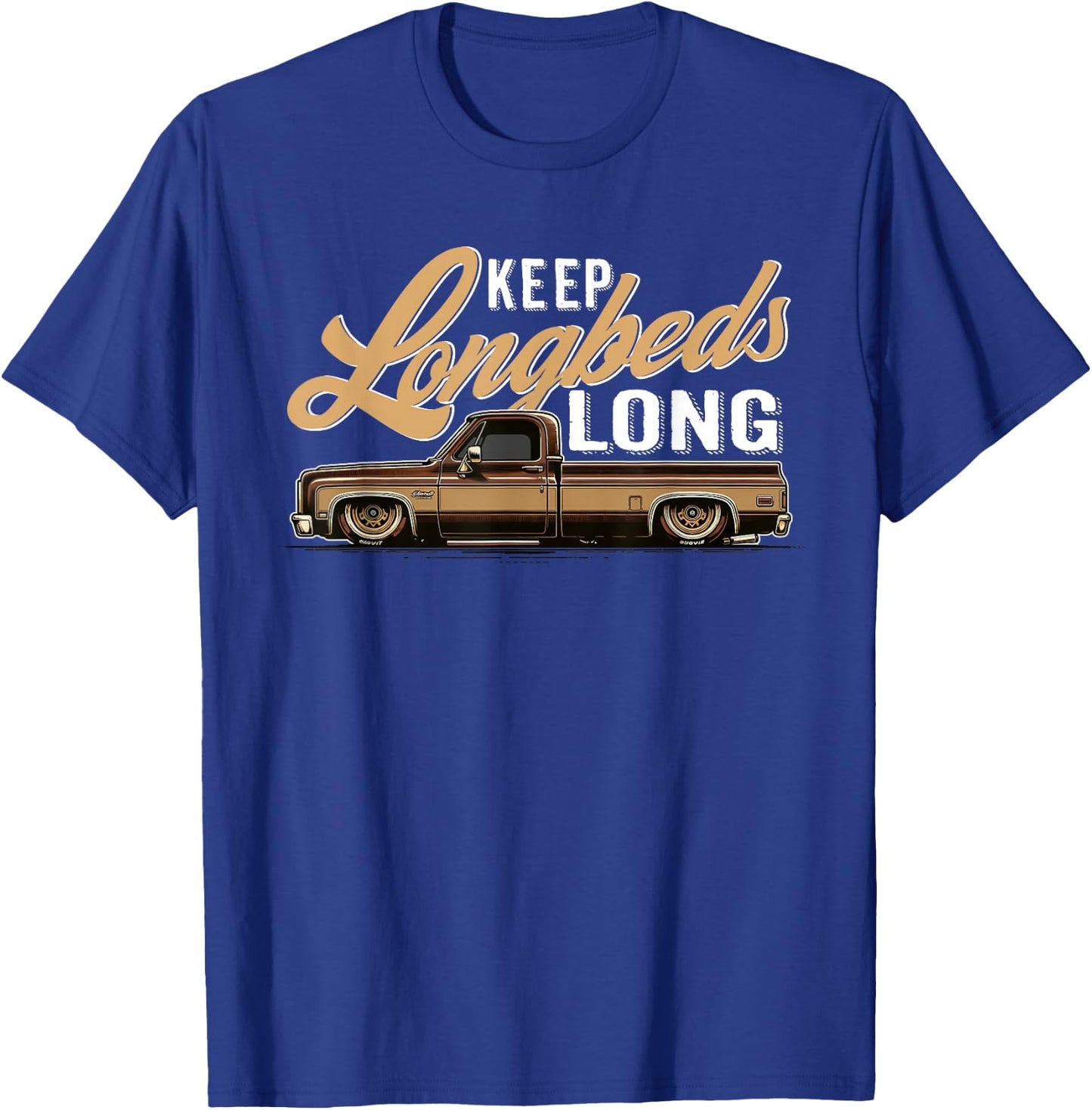 Squarebody Longbed Classic Square body C10 Vintage truck T-Shirt - T-Shirt | Royal