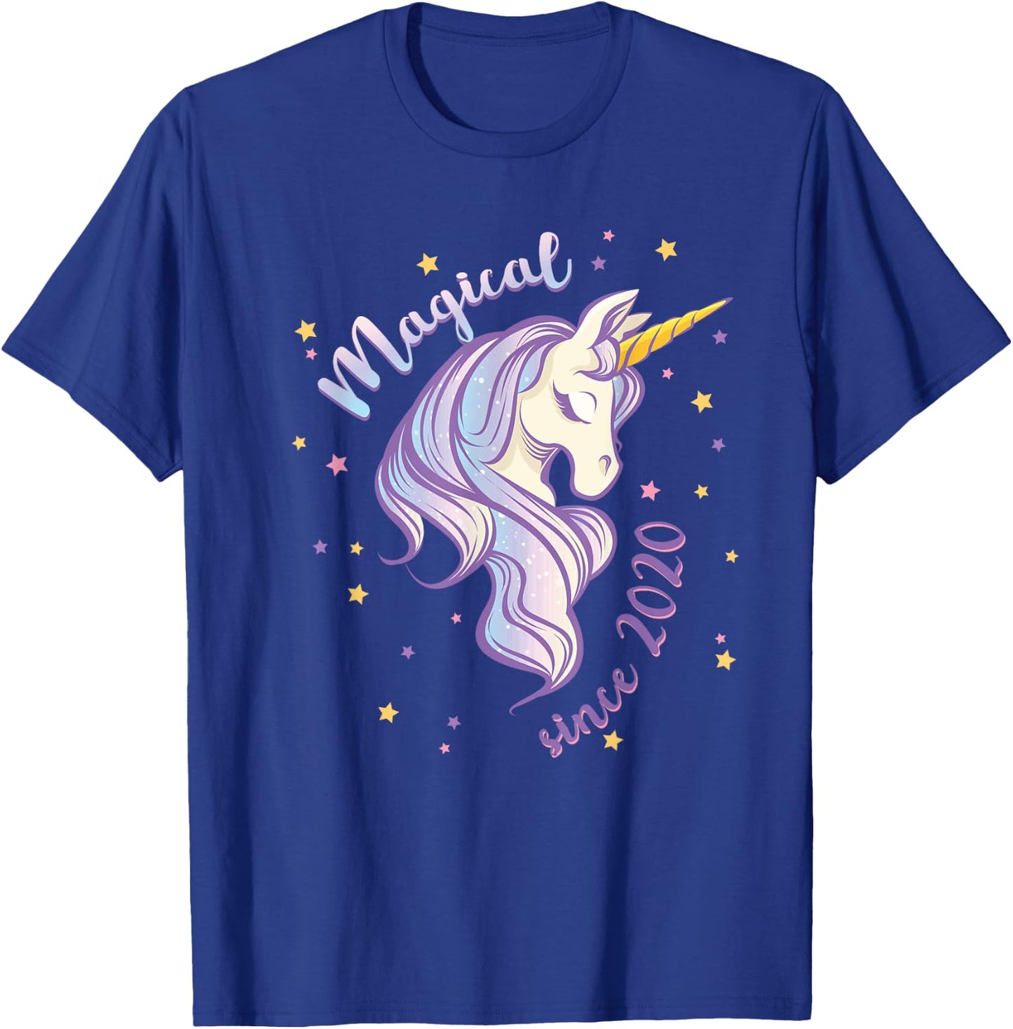 Unicorn Magical Since 2020 2nd Birthday T-Shirt - T-Shirt | Royal