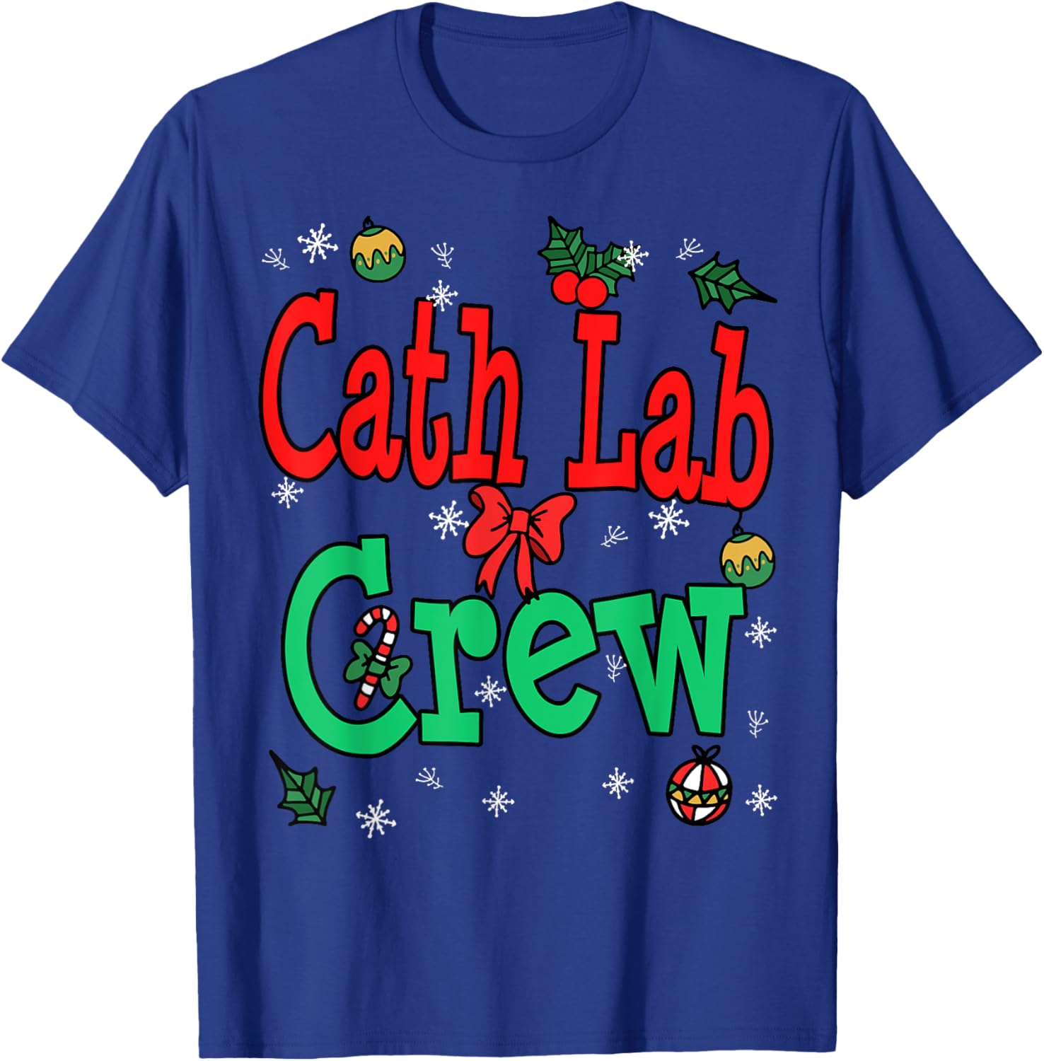 Cath Lab Tech Christmas Crew Laboratory Technician T-Shirt - T-Shirt | Royal
