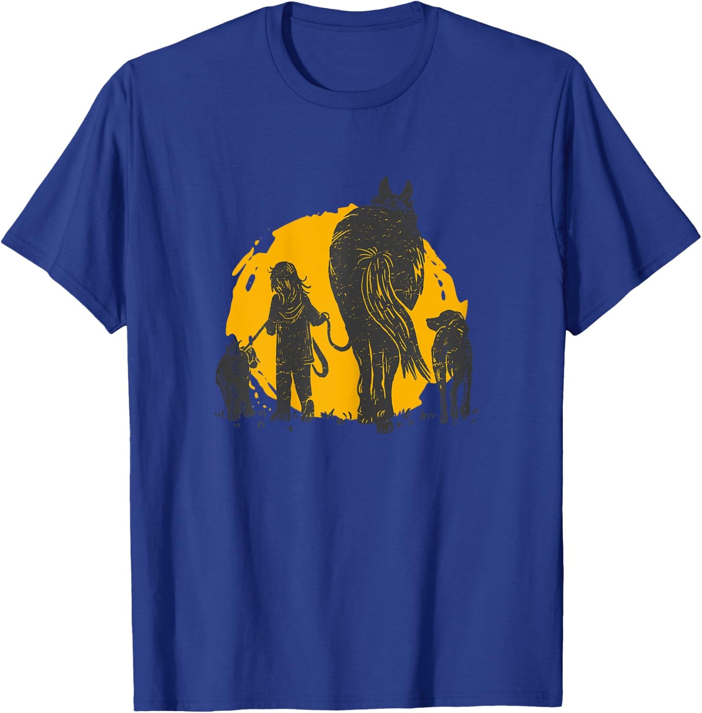 Horseback Riding Equestrian Horse Girl T-Shirt - T-Shirt | Royal