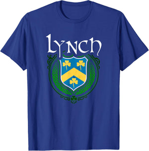Lynch Surname Irish Clan Tartan Badge Ireland T-Shirt - T-Shirt | Royal