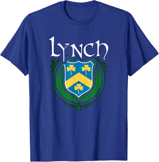 Lynch Surname Irish Clan Tartan Badge Ireland T-Shirt - T-Shirt | Royal