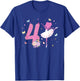 4th Birthday Girl Outfit Ballerina Dancer Ballet Tutu Girls T-Shirt - T-Shirt | Royal