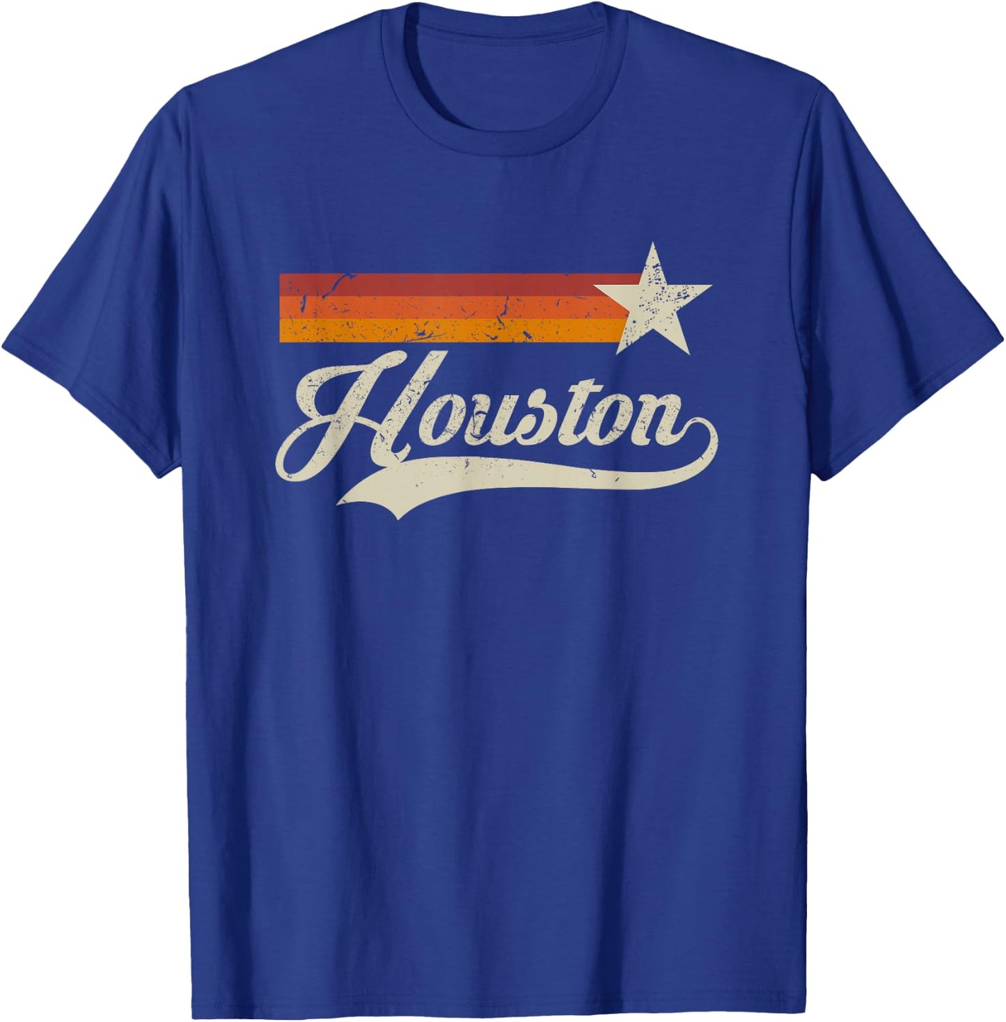 Vintage Houston Texas Houston Baseball Proud T-Shirt - T-Shirt | Royal