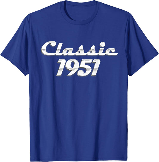 73 Year Old Gift Classic 1951 Vintage Car 73rd Birthday T-Shirt - T-Shirt | Royal