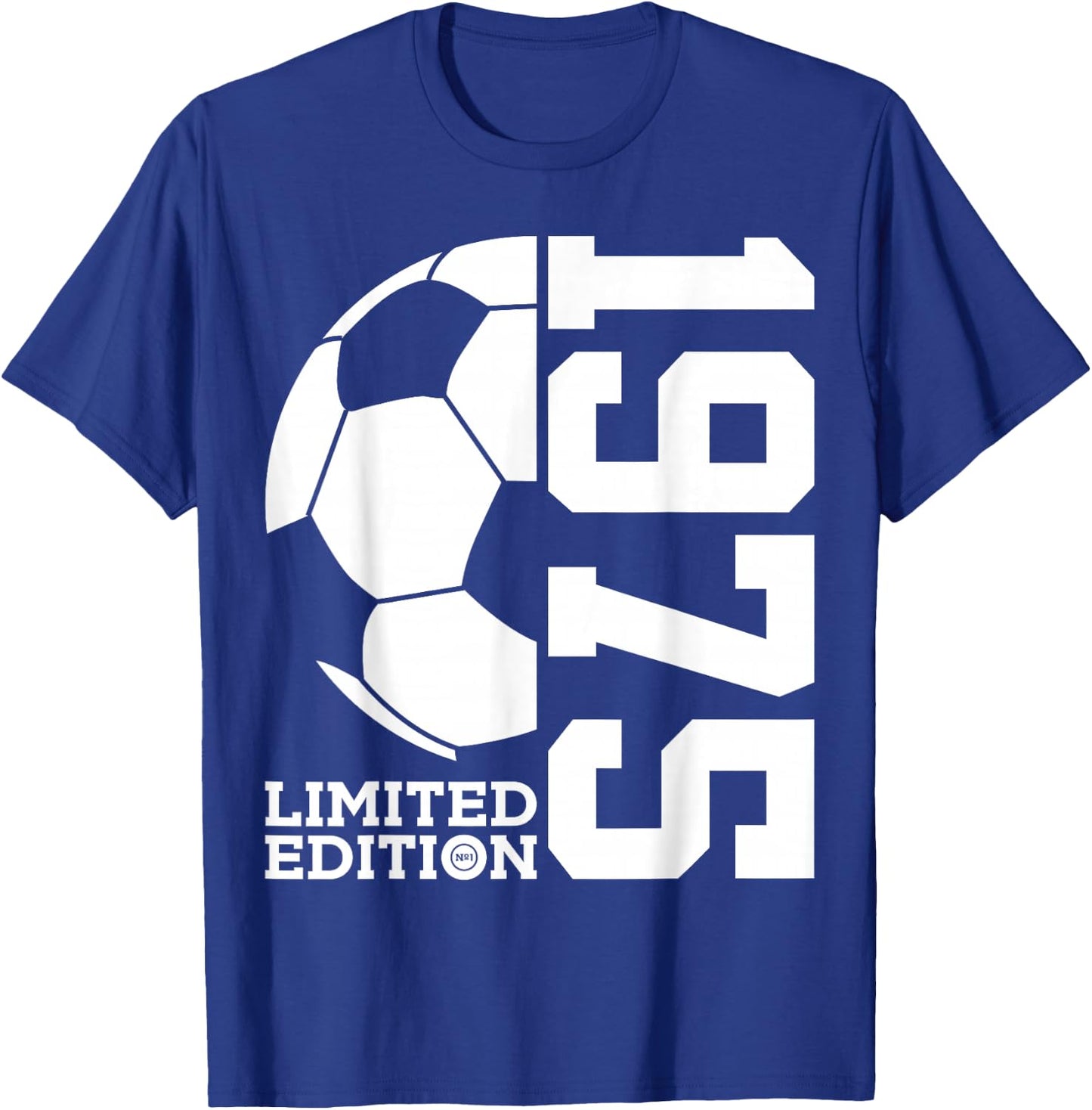 51st BIRTHDAY SOCCER LIMITED EDITION 1975 T-Shirt - T-Shirt | Royal