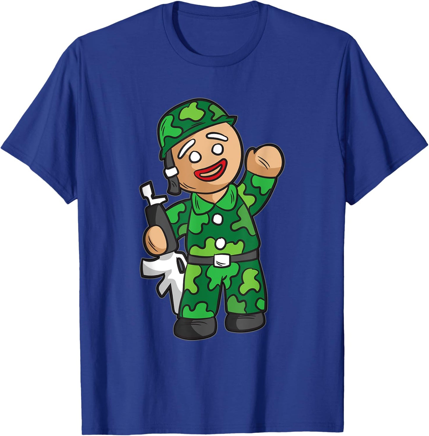 Gingerbread Man U.S Soldier Armistice Day For Kids T-Shirt - T-Shirt | Royal