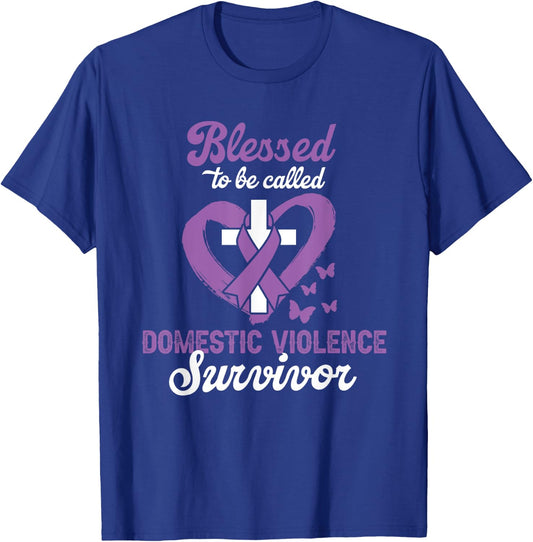 Blessed To Be Called Domestic Violence Survivor Christian T-Shirt - T-Shirt | Royal