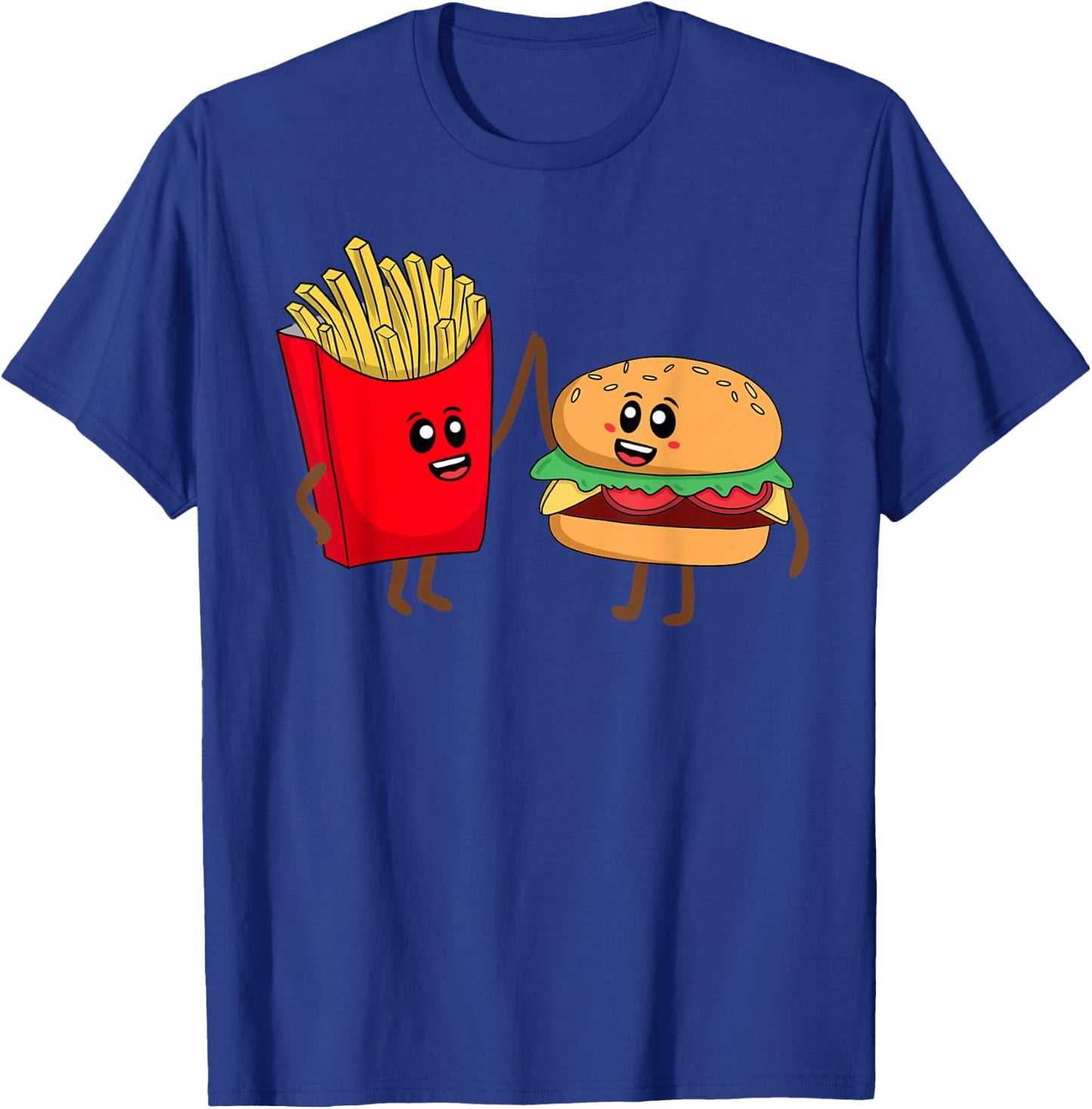 Cool Hamburger Women French Fries Burger Lover T-Shirt - T-Shirt | Royal