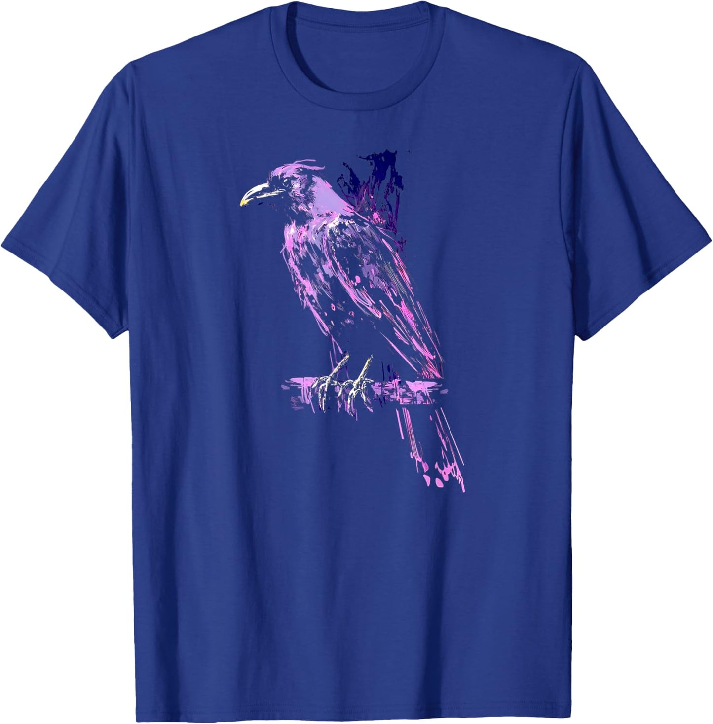 Mystical Raven Black Crow Bird Illustration T-Shirt - T-Shirt | Royal