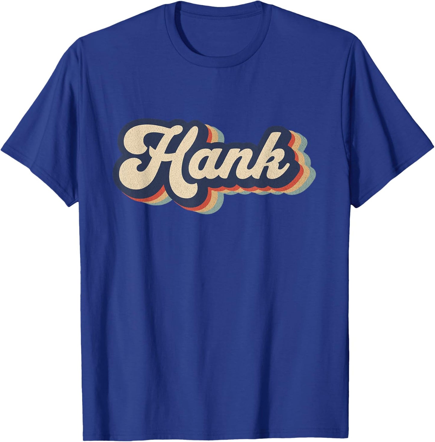 Retro Vintage Hank Name Personalized T-Shirt - T-Shirt | Royal