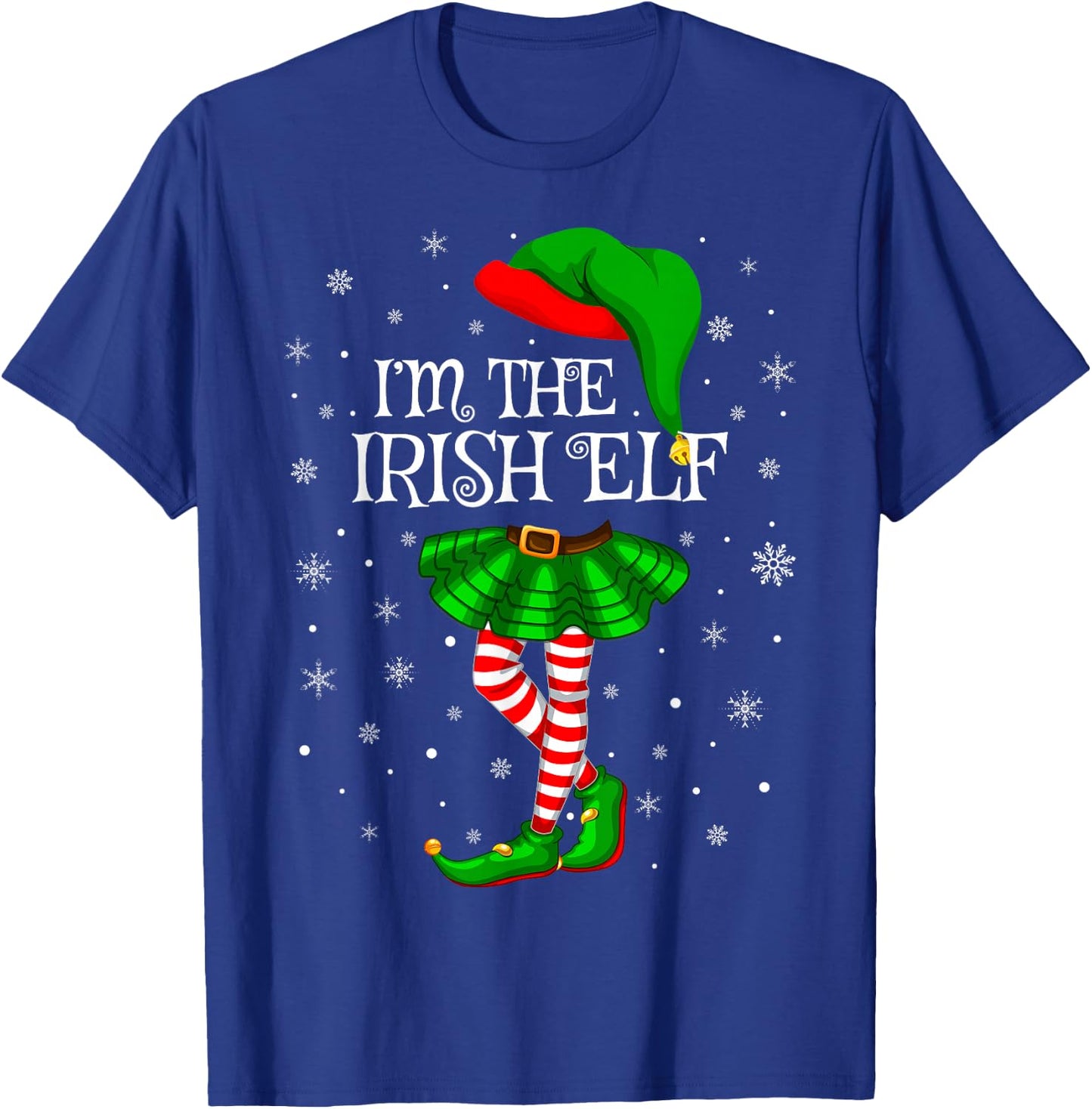 Irish Elf Christmas Matching Family Women Girls Elf T-Shirt - T-Shirt | Royal