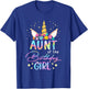 Unicorn Aunt Of The Birthday Girl Unicorn Flower Birthday T-Shirt - T-Shirt | Royal