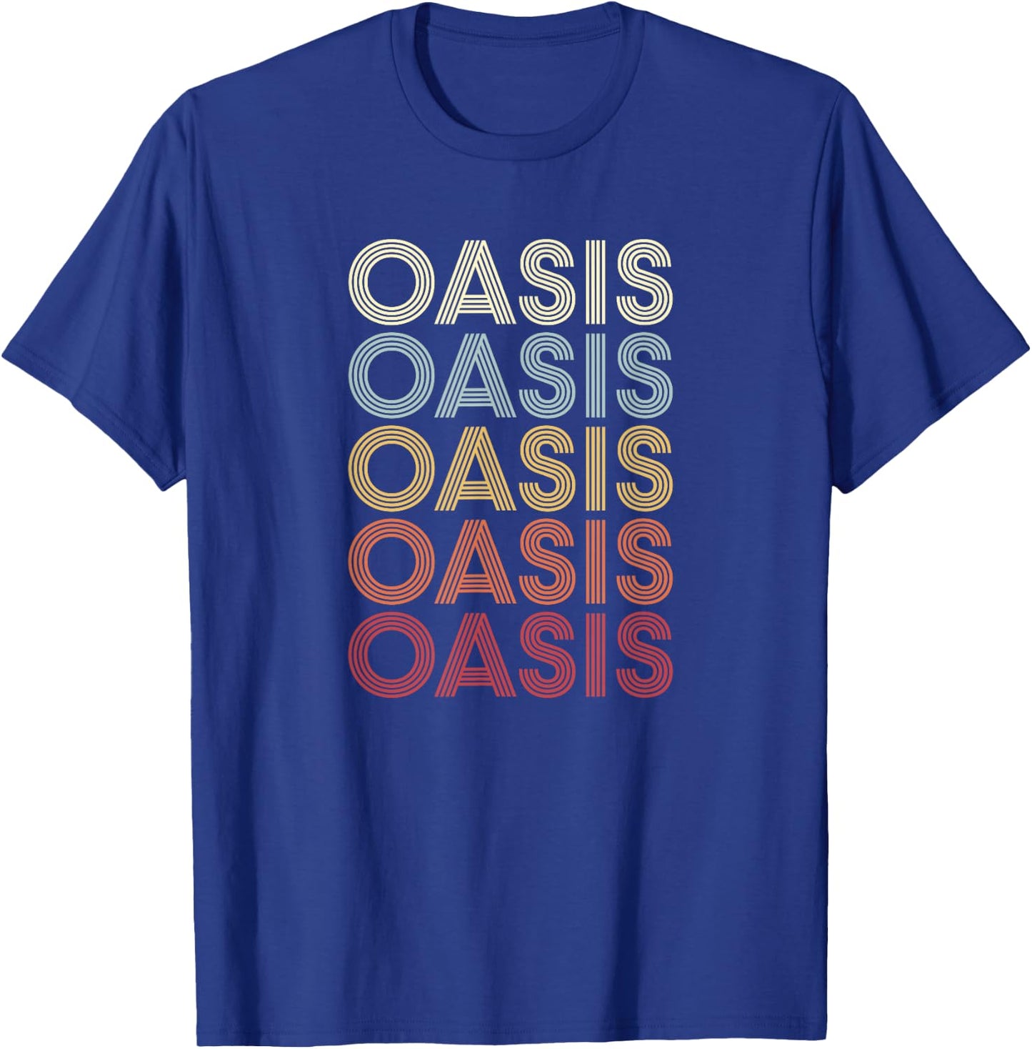Oasis California Oasis CA Vintage Text T-Shirt - T-Shirt | Royal