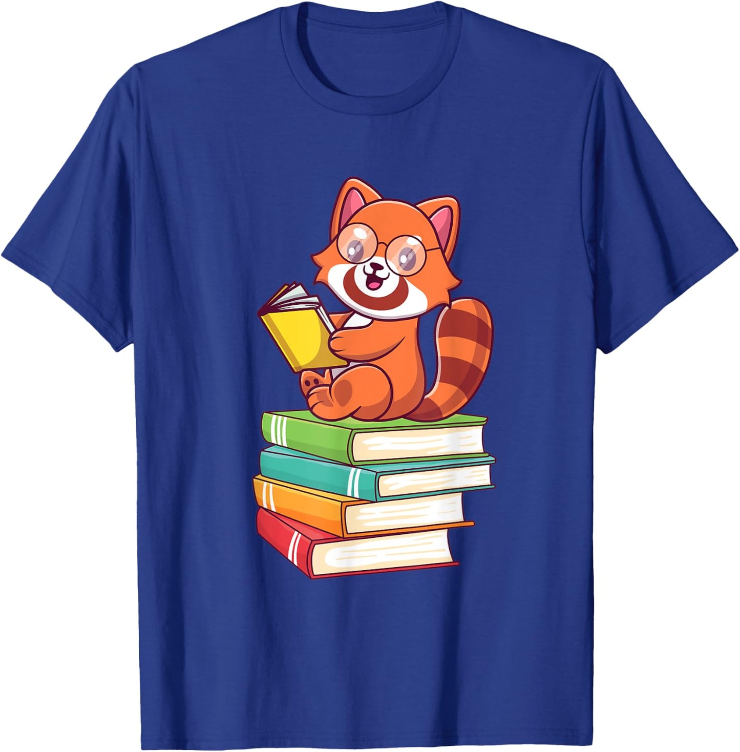 Cute Red Panda Reader Red Pandas Book Lover Bookworm T-Shirt - T-Shirt | Royal