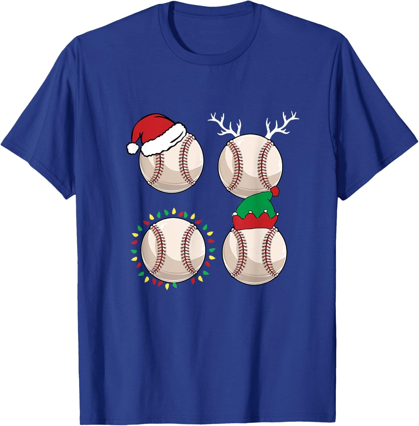 Football Santa Elf Reindeer Christmas Pajama Cool Sport Xmas T-Shirt - T-Shirt | Royal