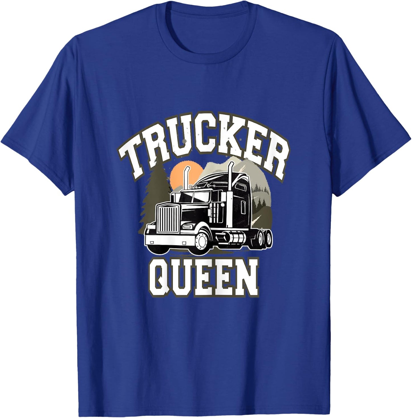 Trucker Queen Truck professional driver truck driver woman T-Shirt - T-Shirt | Royal