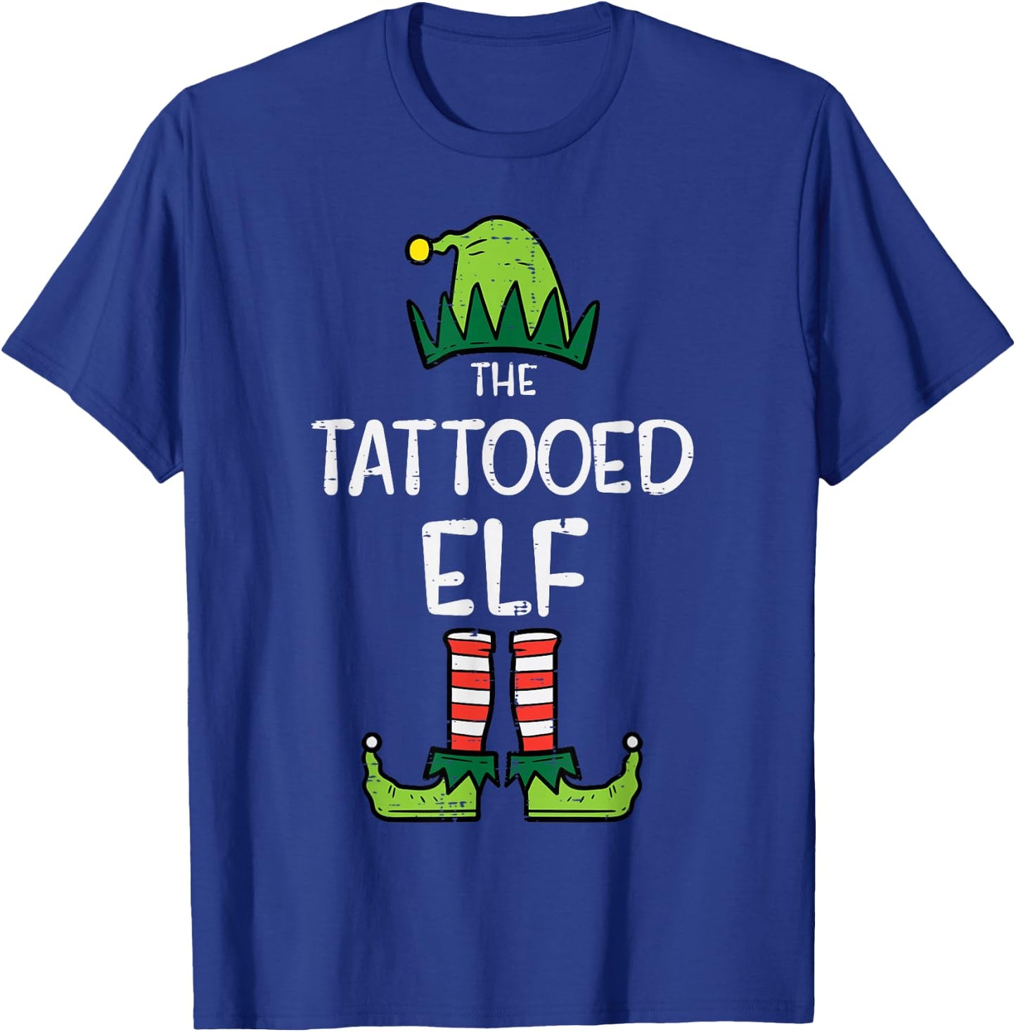 The Tattooed Elf Xmas Matching Family Christmas Men Women T-Shirt - T-Shirt | Royal