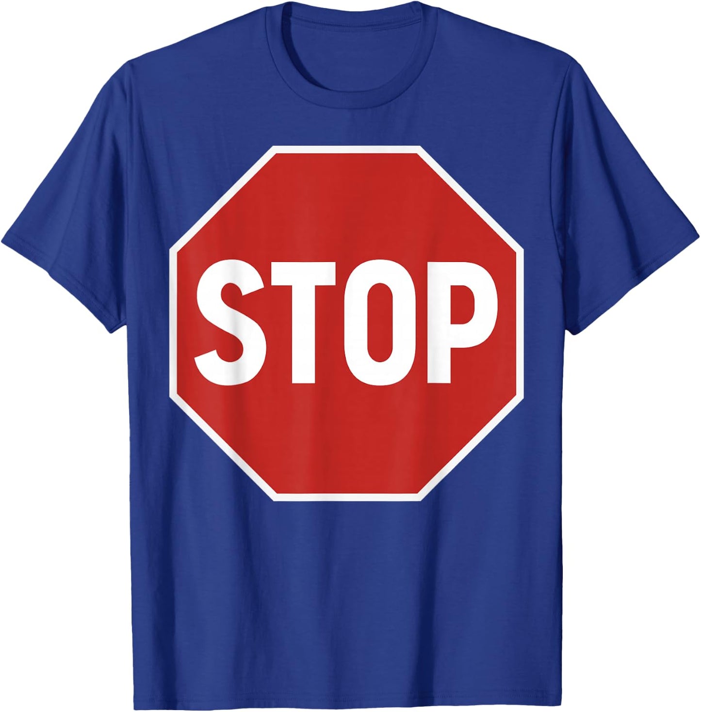 Stop Sign Costume Novelty Road Signs Halloween Outfit T-Shirt - T-Shirt | Royal