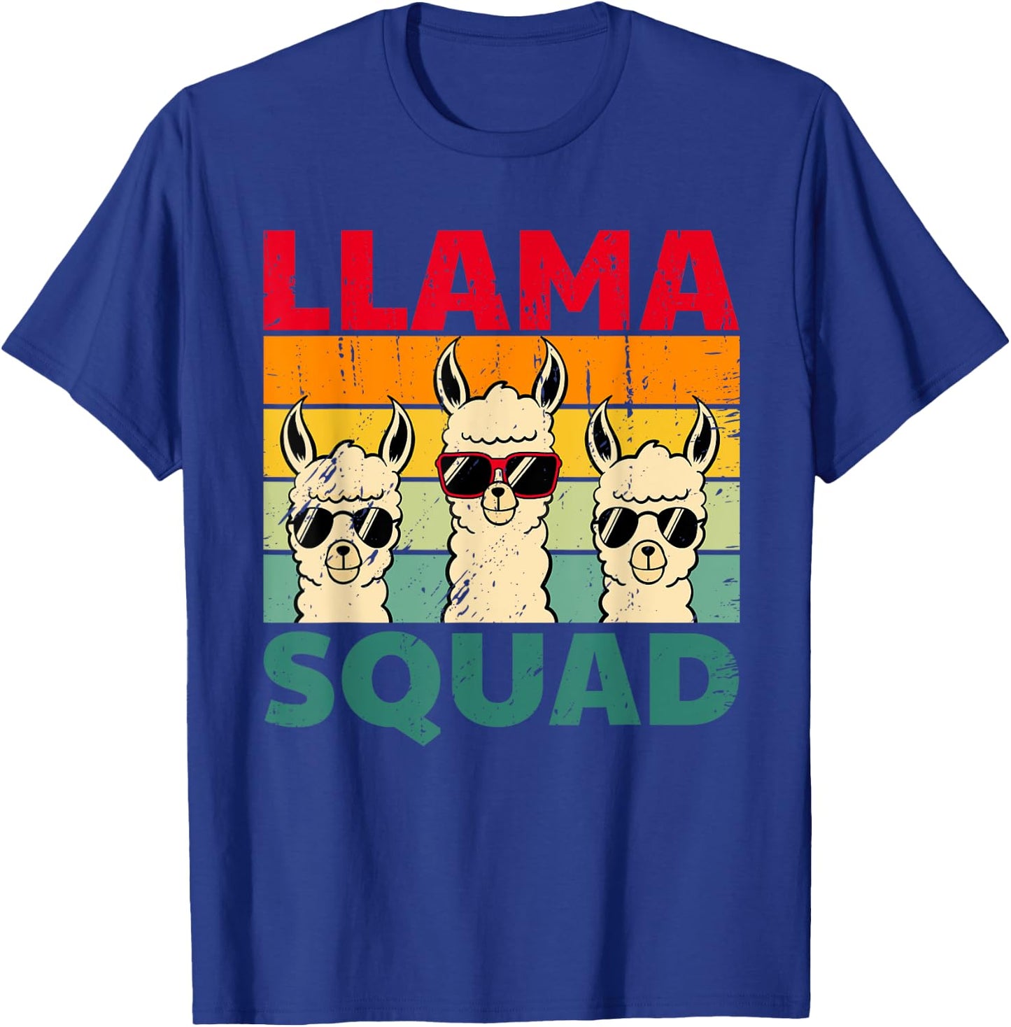 Funny Llama Design Women Llama Alpaca Farm Animal T-Shirt - T-Shirt | Royal