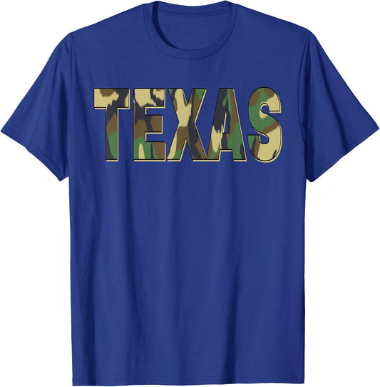 Texas Camouflage Men, Women & Kids Camo Texas T-Shirt - T-Shirt | Royal