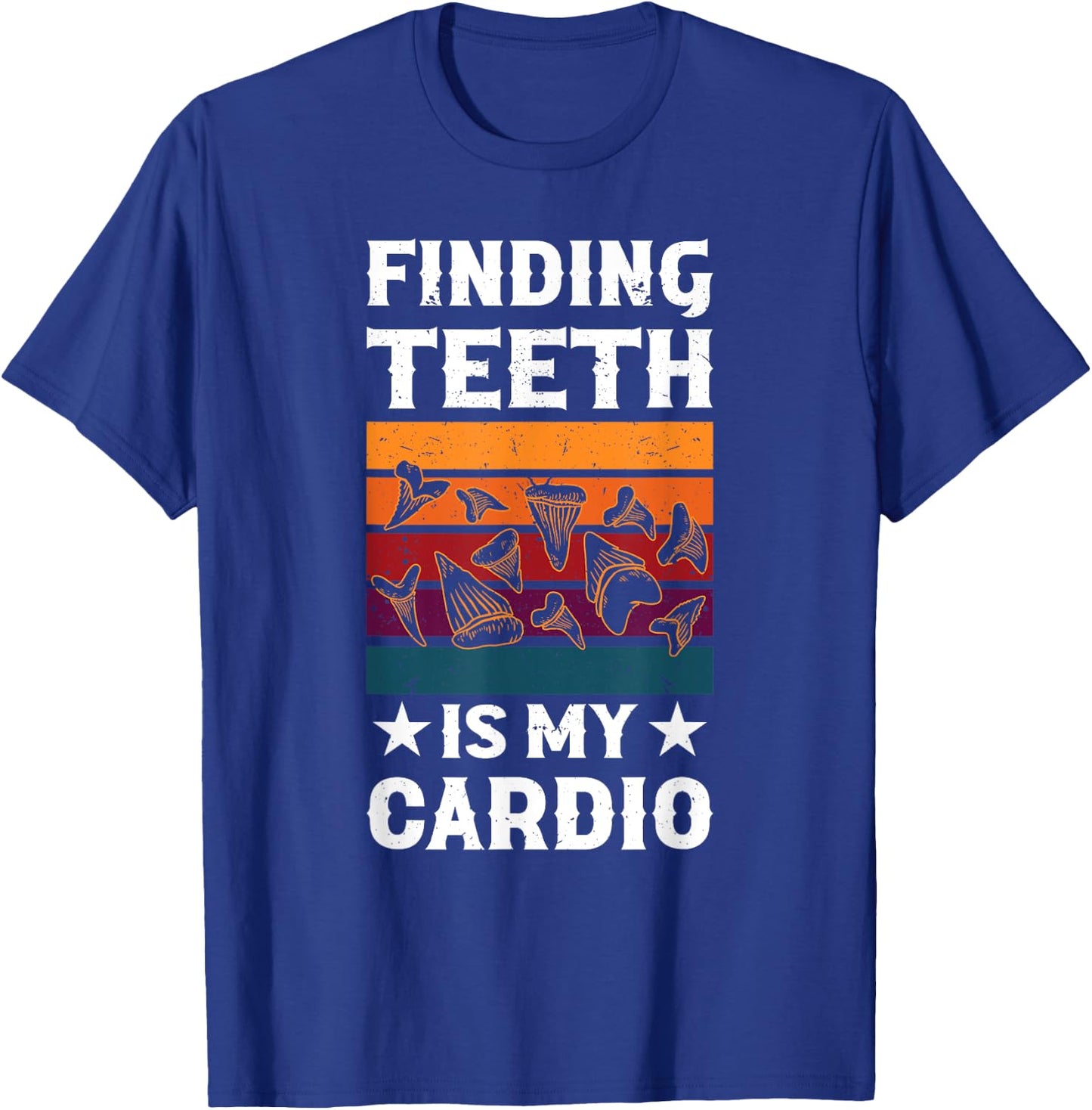 Fossil Collecting Megalodon Shark Teeth Fossil Hunter T-Shirt - T-Shirt | Royal