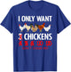 Funny Chicken Design Women Poultry Chicken Lovers T-Shirt - T-Shirt | Royal