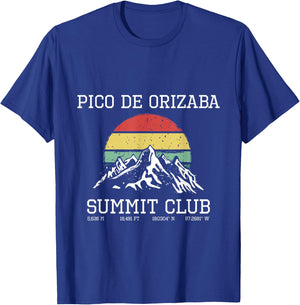 Climbed Pico de Orizaba Summit Club Sun Hike Mexico Hiking T-Shirt - T-Shirt | Royal