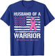 Husband Of A Warrior Breast Cancer Awareness Support Husband T-Shirt - T-Shirt | Royal