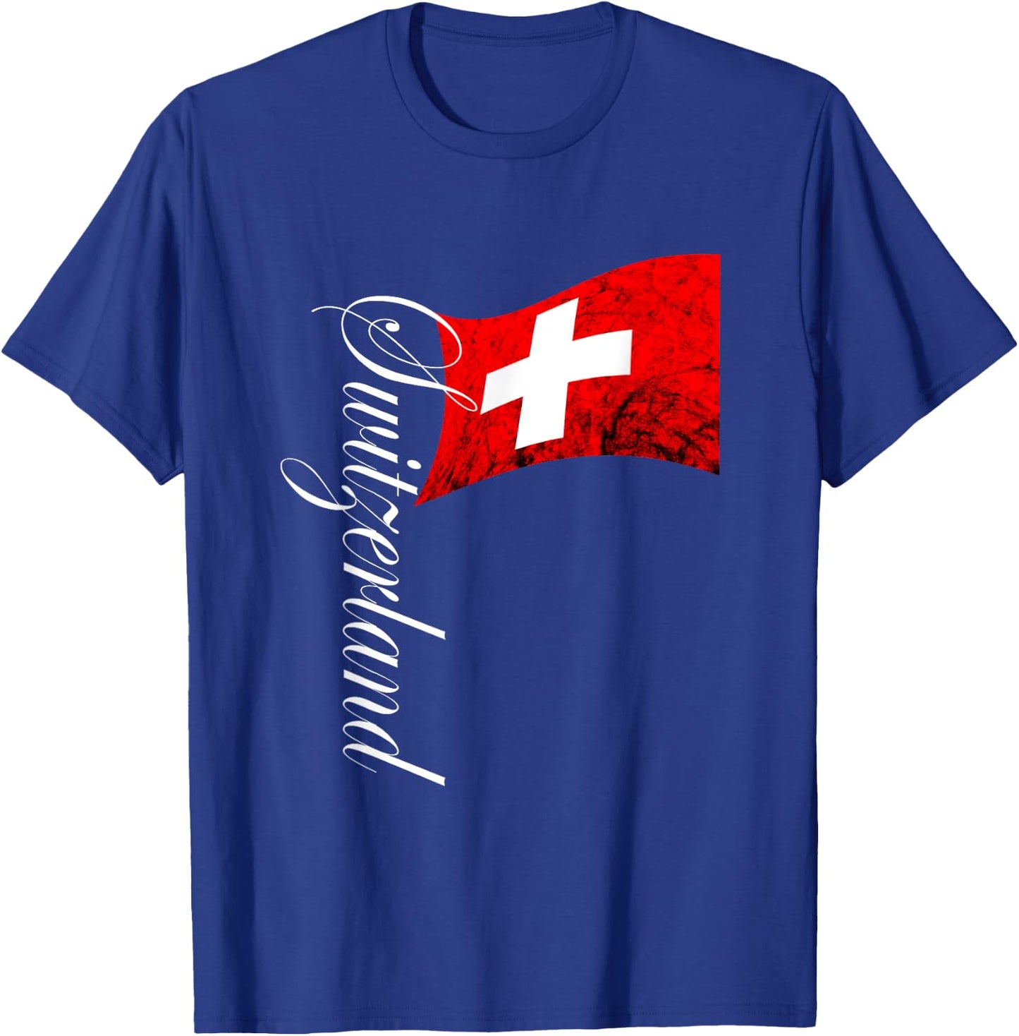 Switzerland Flag Swiss Pride Vintage Swiss Flag Schweiz T-Shirt - T-Shirt | Royal
