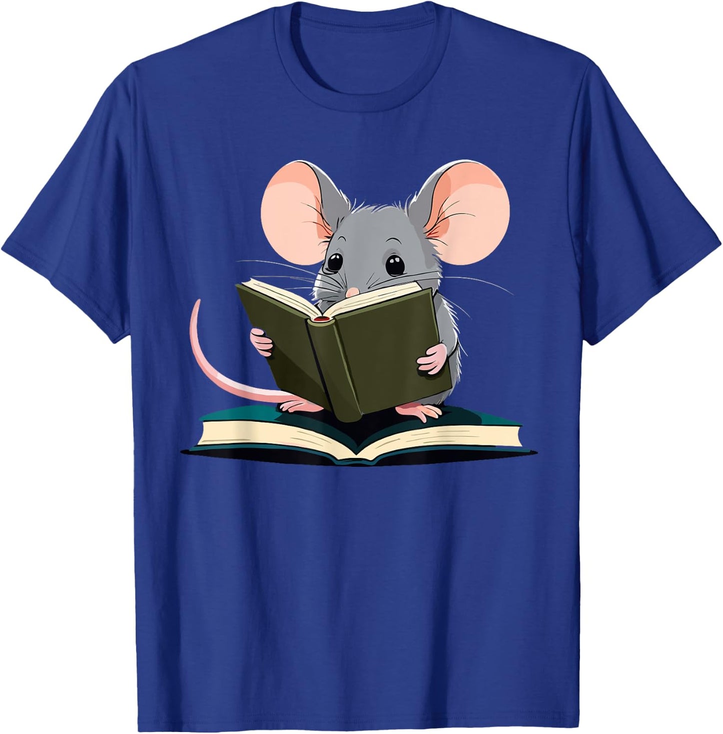 Cute Mouse is reading a Book, Reading Mouse T-Shirt - T-Shirt | Royal