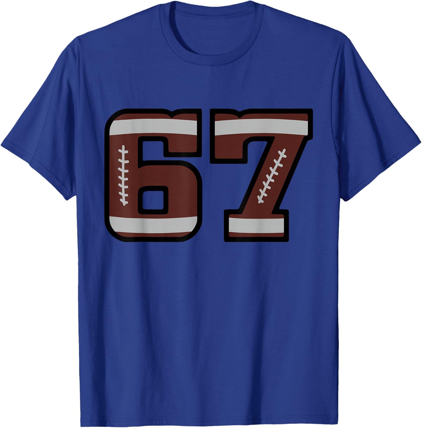 Football Number #67 T-Shirt - T-Shirt | Royal