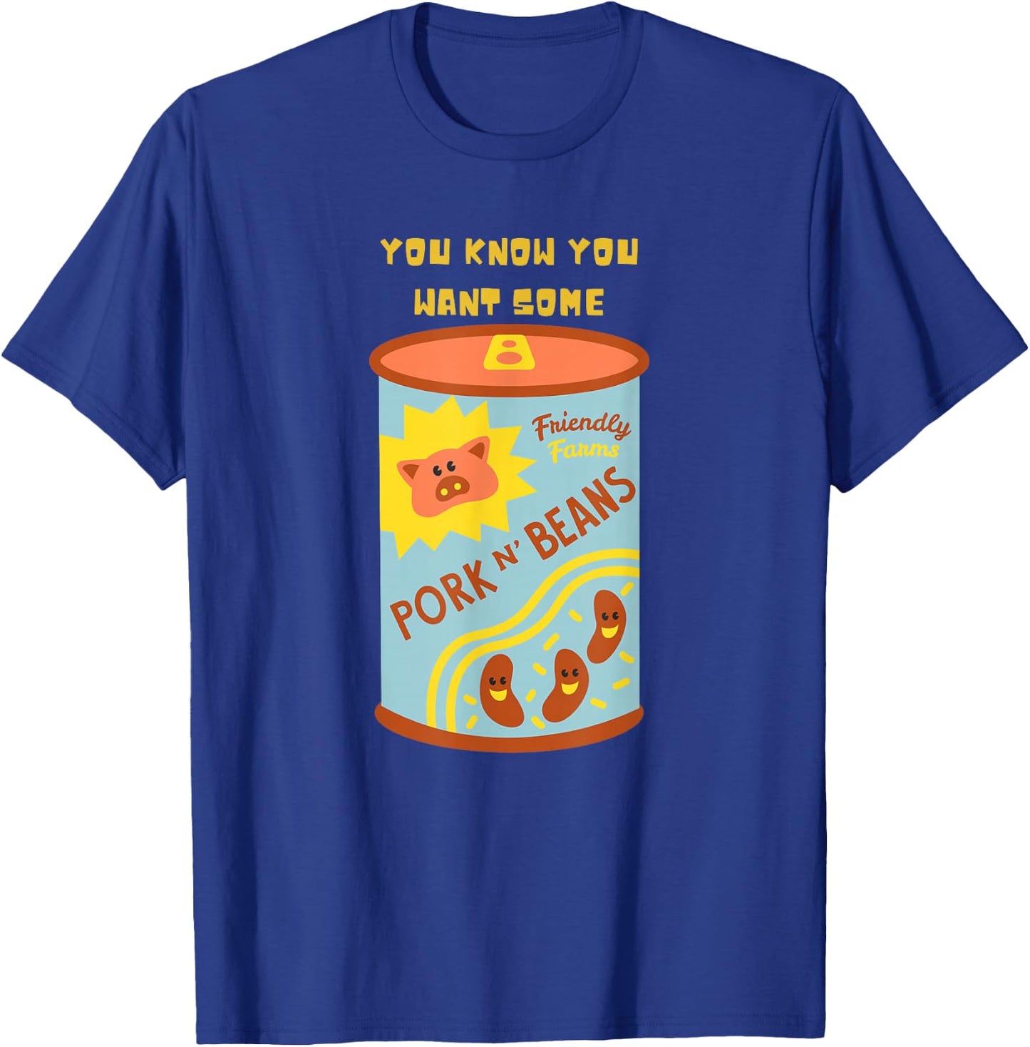 Funny Thanksgiving Pork and Beans Dinner T-Shirt - T-Shirt | Royal