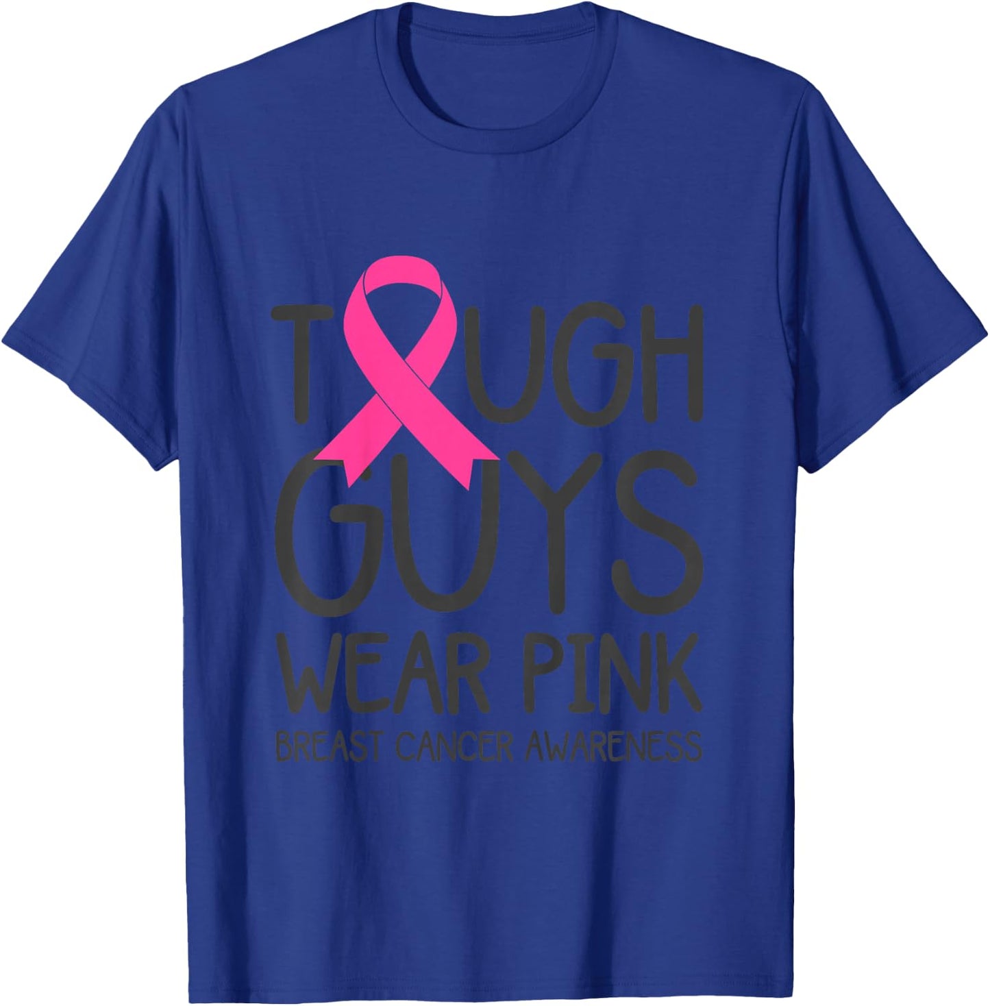 Kids Toddler Boys Breast Cancer Awareness Pink Ribbon Funny T-Shirt - T-Shirt | Royal