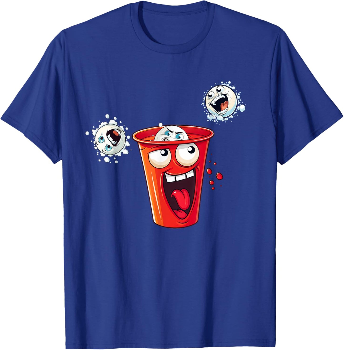 Funny Solo Red Beer Cup Pong for Fraternity and Sorority T-Shirt - T-Shirt | Royal