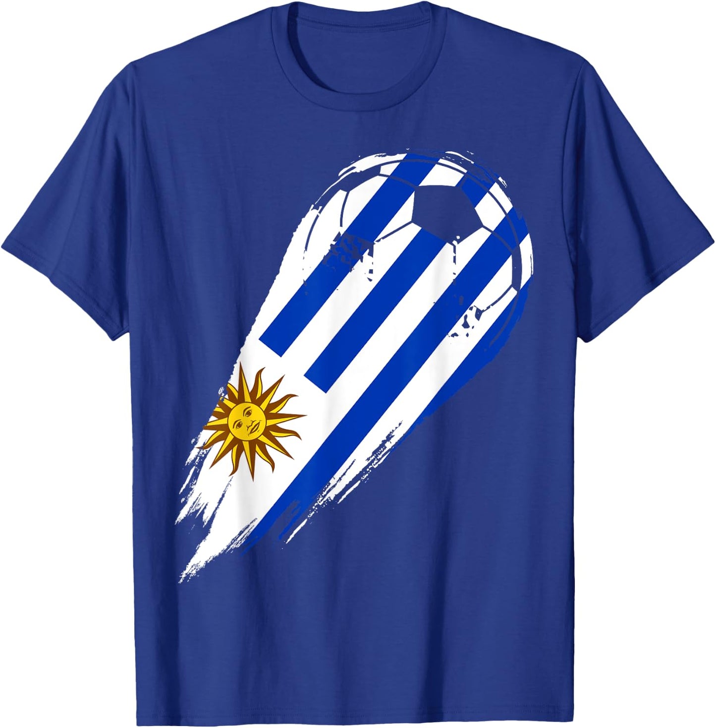 Soccer with flag of Patriotic Uruguay Girls Kids Men T-Shirt - T-Shirt | Royal