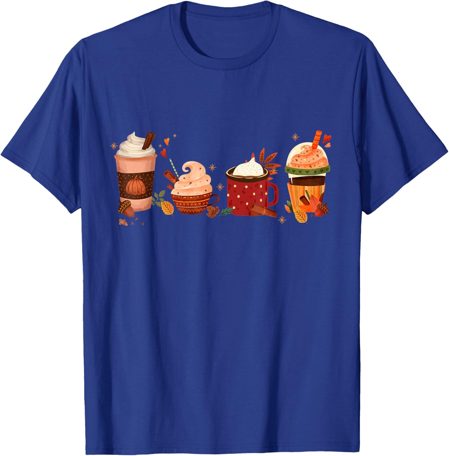 Pumpkin Spice Latte, Fall Coffee, Pumpkin Spice Thanksgiving T-Shirt - T-Shirt | Royal