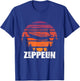 Retro Zeppelin 70s 80s Dirigible Airship Zepelin Zepplin T-Shirt - T-Shirt | Royal