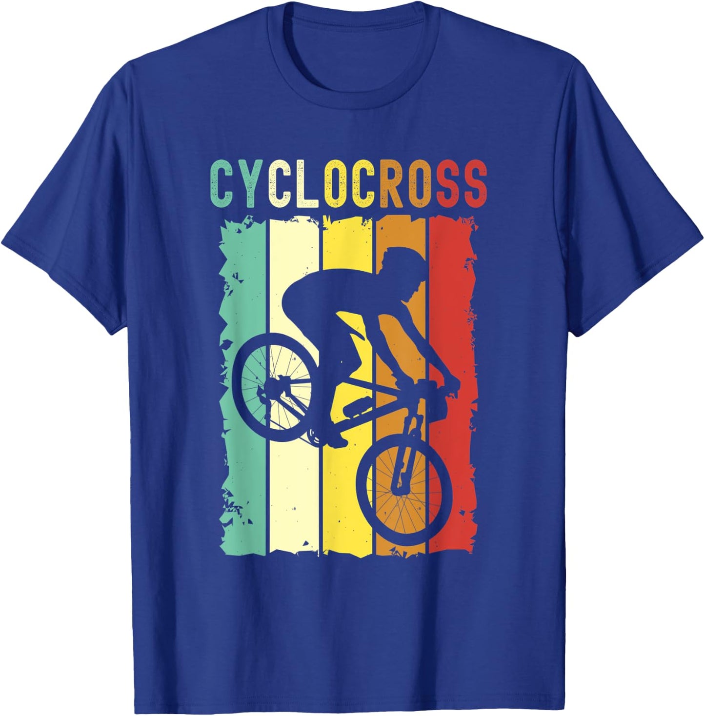 Cyclocross With Cyclocross Bicycle T-Shirt - T-Shirt | Royal