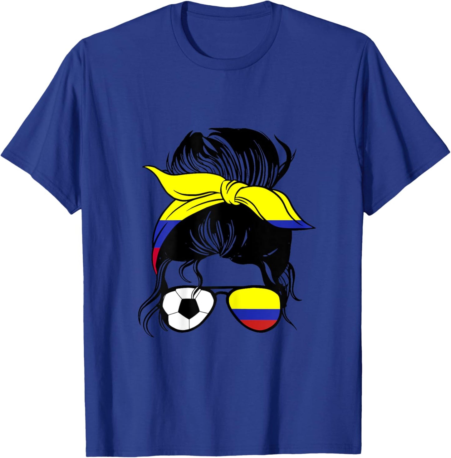 Colombian Soccer Mom Mothers Day Colombia Soccer Girl T-Shirt - T-Shirt | Royal