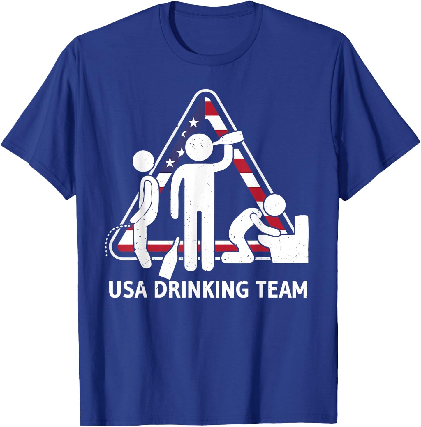 USA Drinking Team Shirt Beer Funny T-Shirt - T-Shirt | Royal