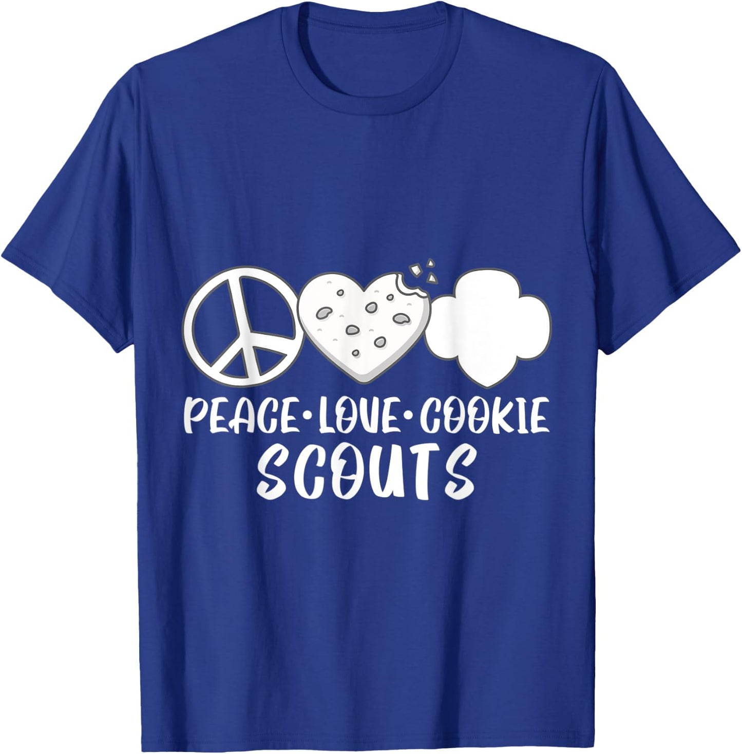 Peace Love Cookie Scouts T-Shirt - T-Shirt | Royal