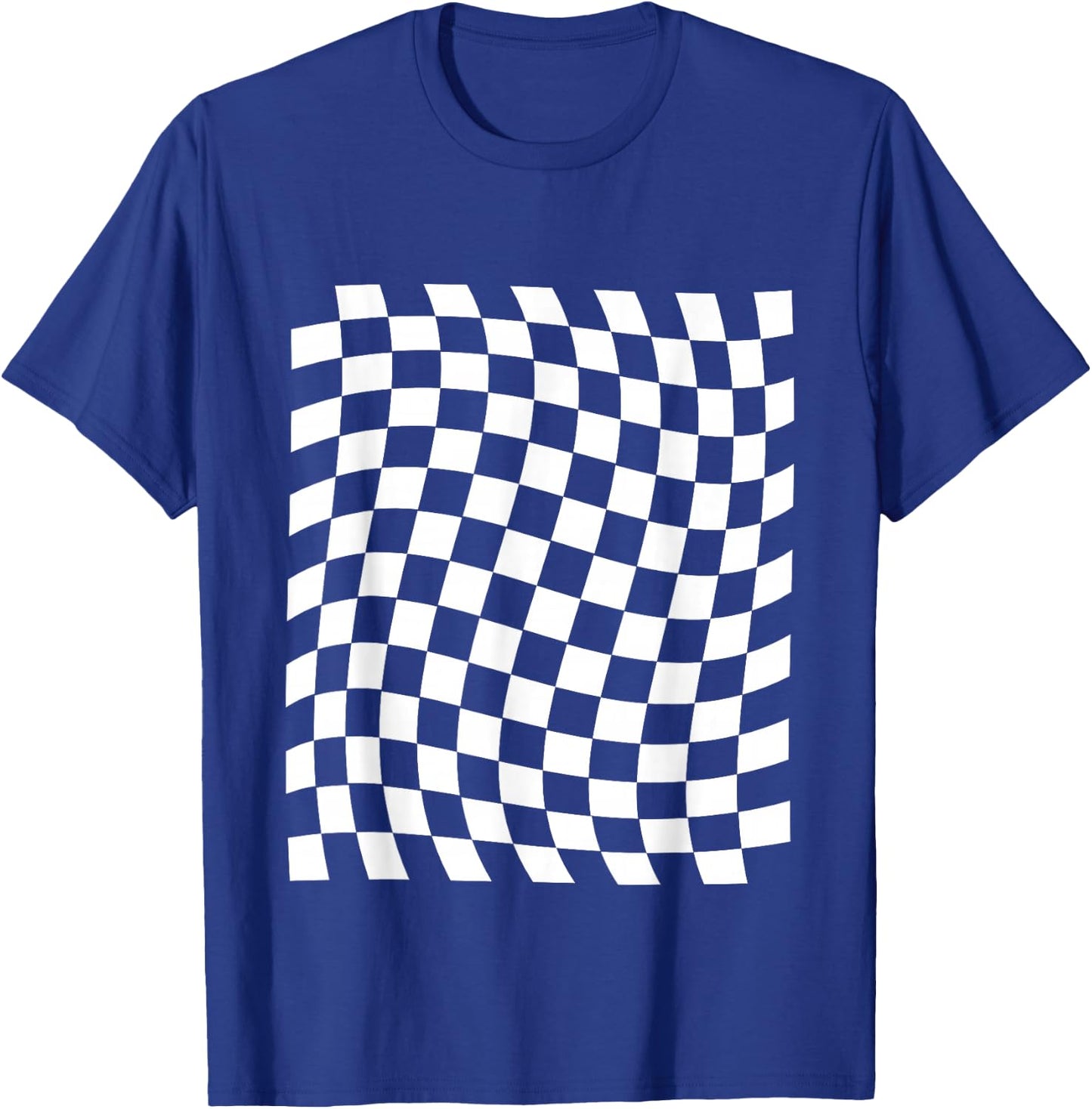 Black White Checkerboard T-Shirt - T-Shirt | Royal