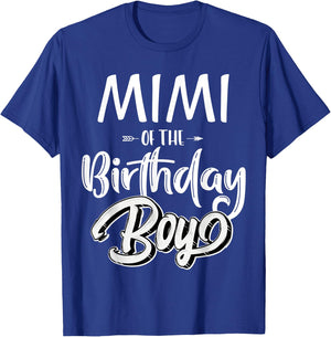 Mimi of The Birthday Boy Family Matching Party Grandma Women T-Shirt - T-Shirt | Royal