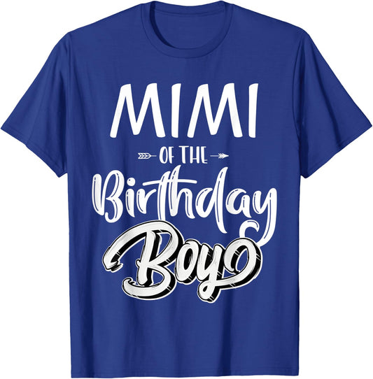 Mimi of The Birthday Boy Family Matching Party Grandma Women T-Shirt - T-Shirt | Royal