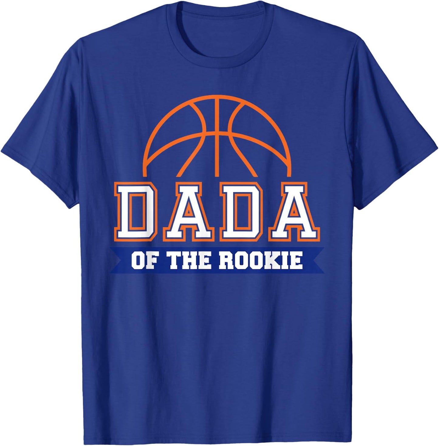 Dada of Rookie 1st Birthday Basketball Theme Matching Party T-Shirt - T-Shirt | Royal