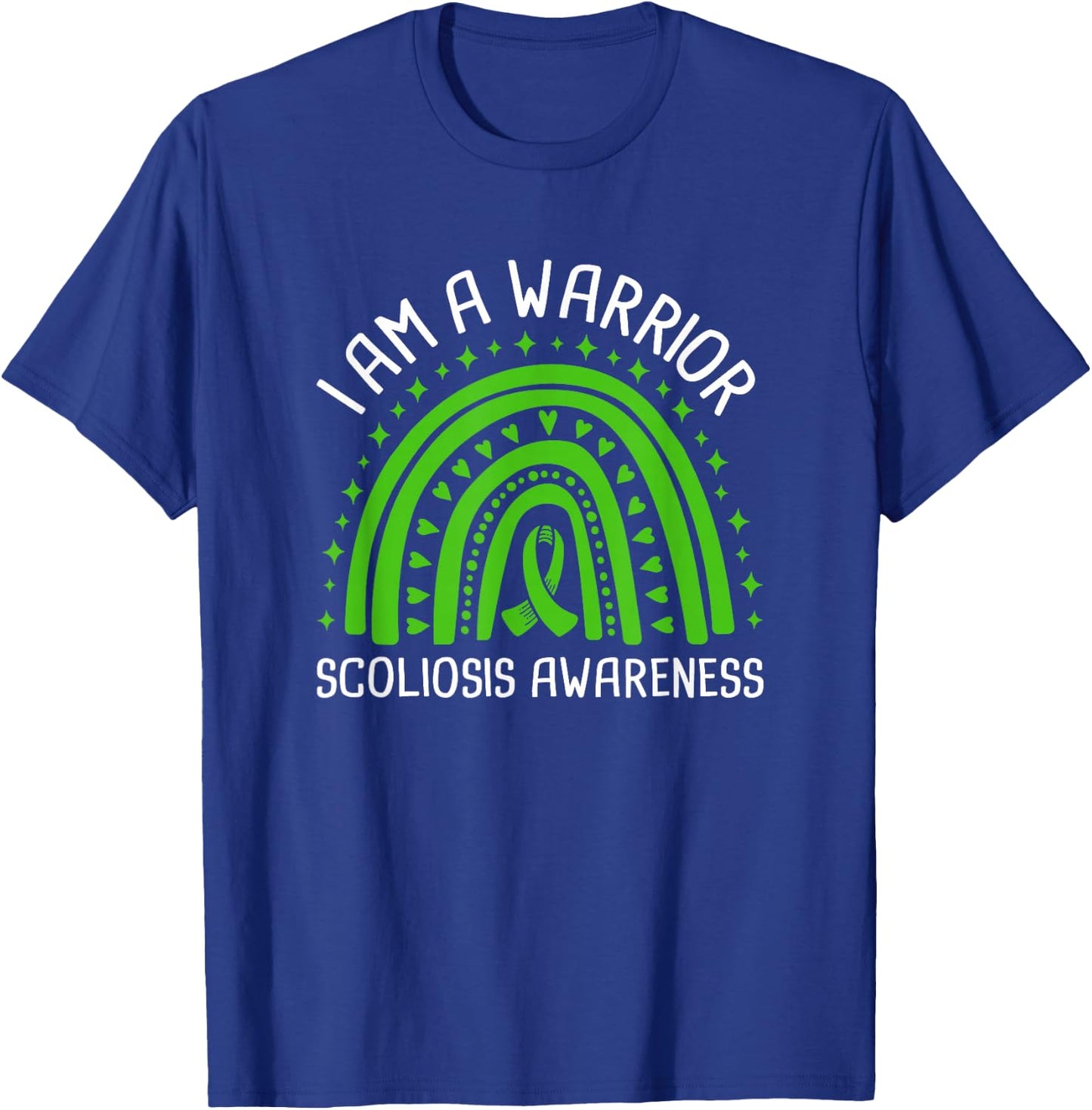 I Am A Warrior Scoliosis Awareness T-Shirt - T-Shirt | Royal