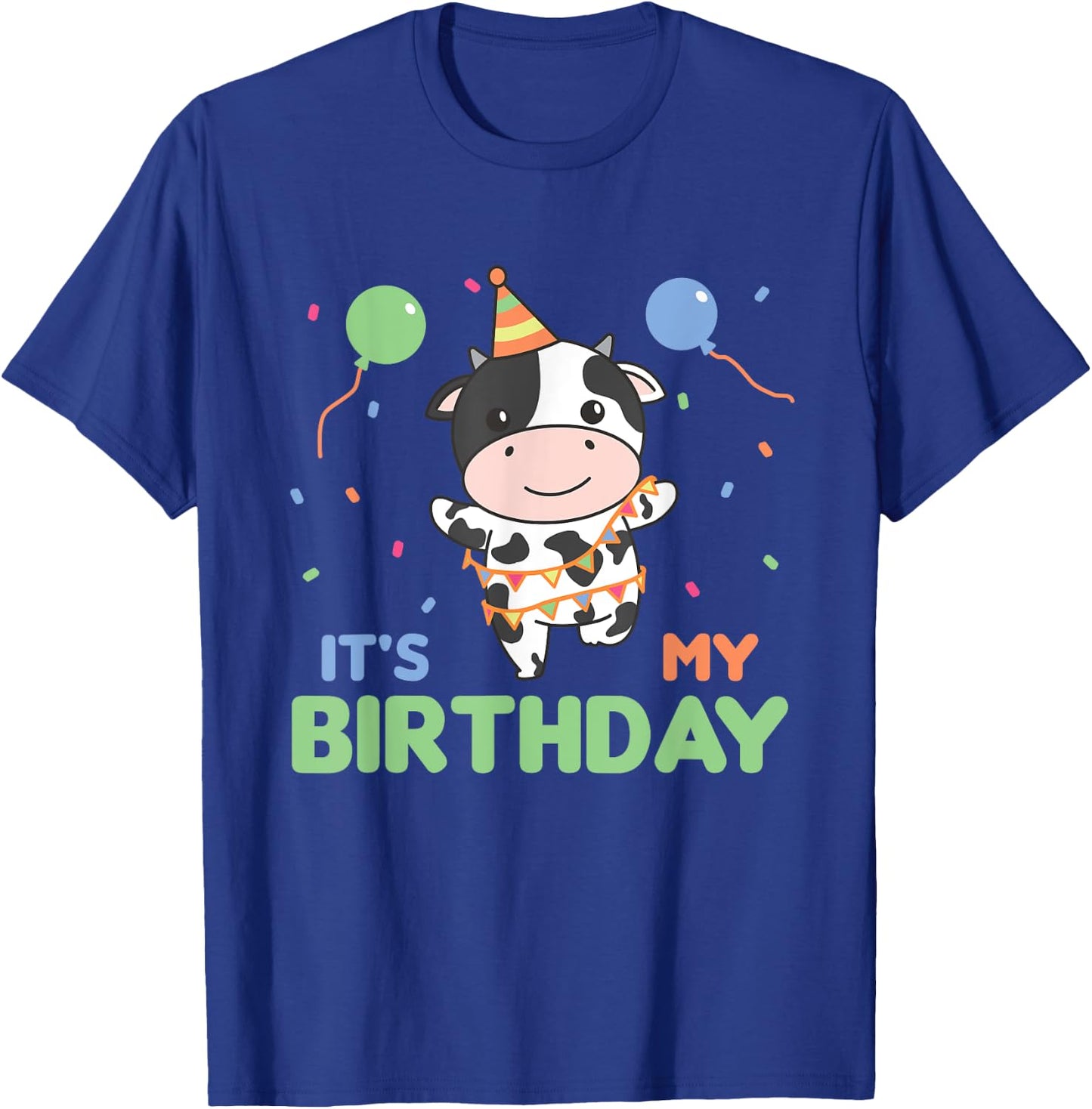 Birthday Cow For Kids It's My Birthday T-Shirt - T-Shirt | Royal