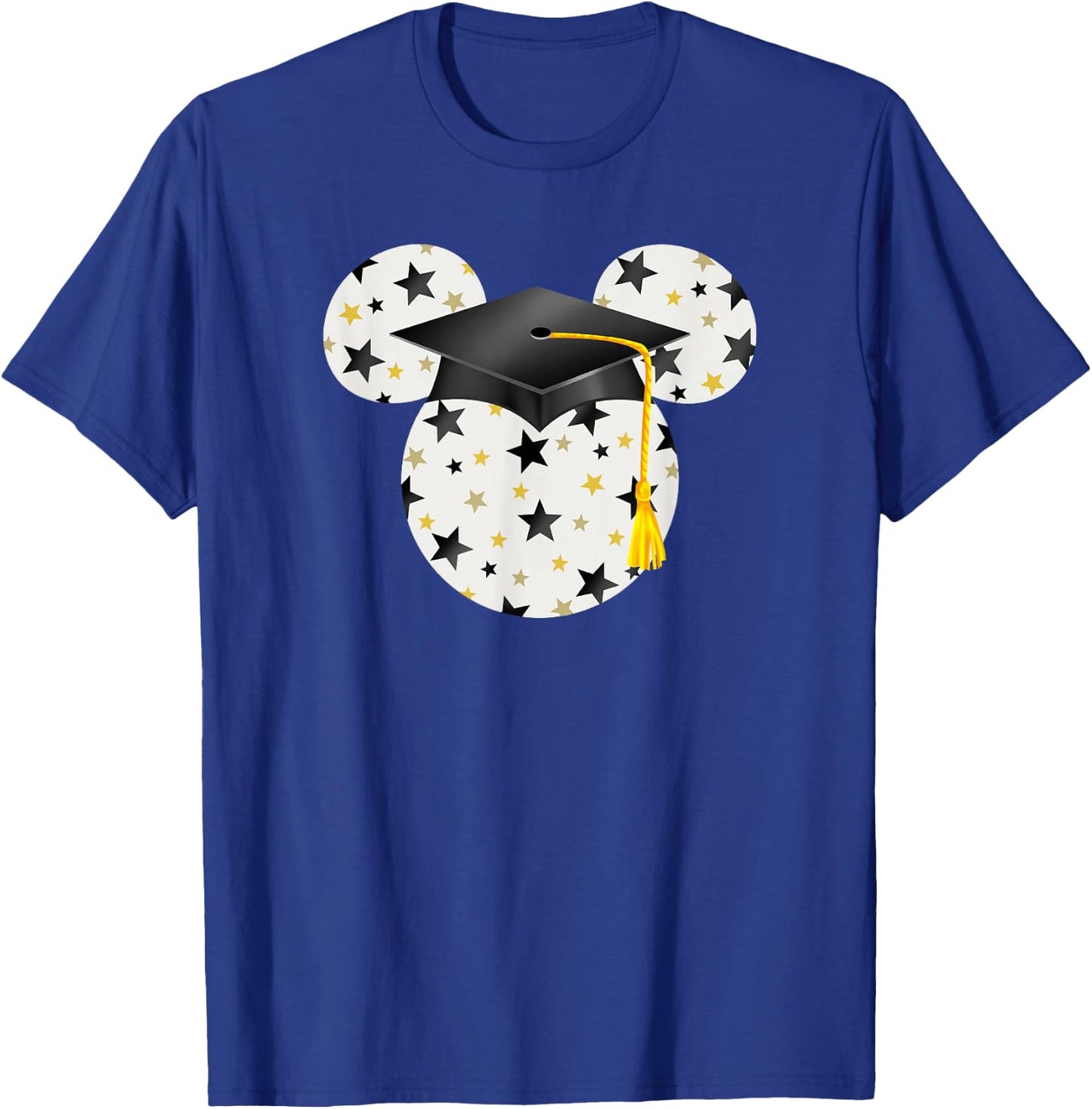 Disney Mickey Head Graduation Hat Star Fill T-Shirt - T-Shirt | Royal