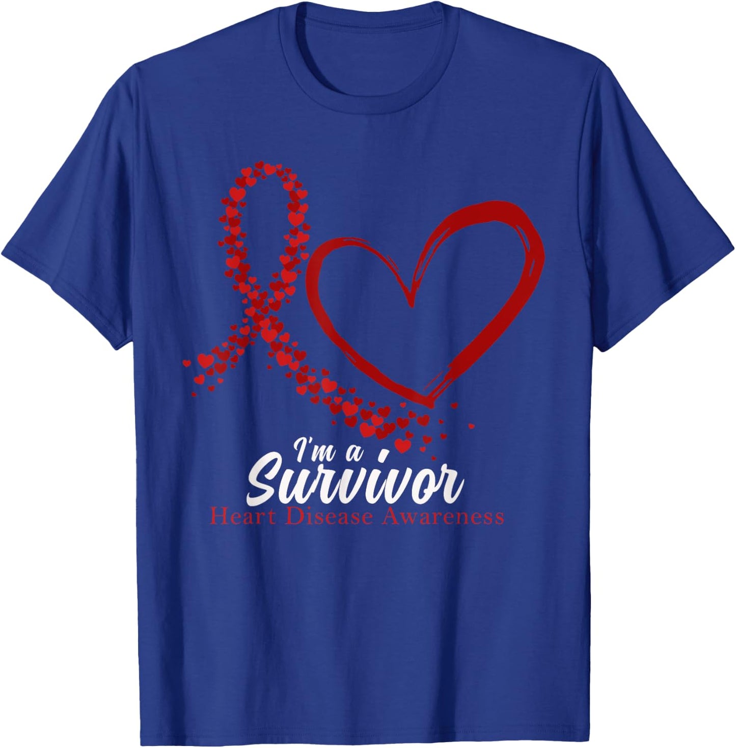 I'm A Survivor Heart Disease Awareness Month T-Shirt - T-Shirt | Royal